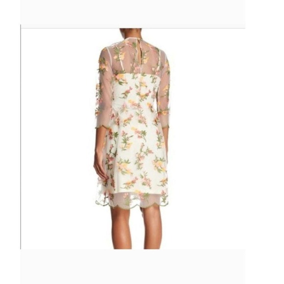 Nanette Lepore Floral Embroidered Illusion Dress - Picture 9 of 9